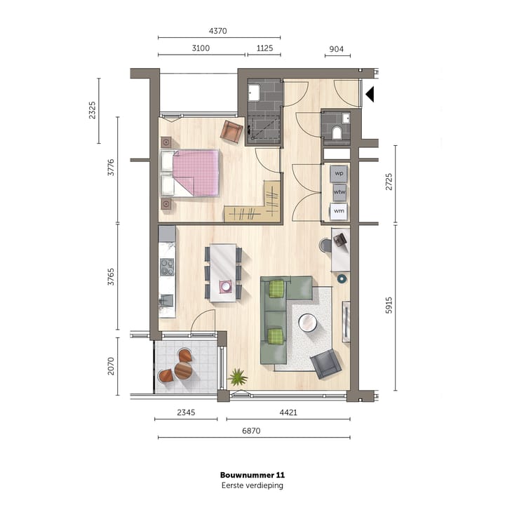 Foto 2 van Appartement (Bouwnr. 11)