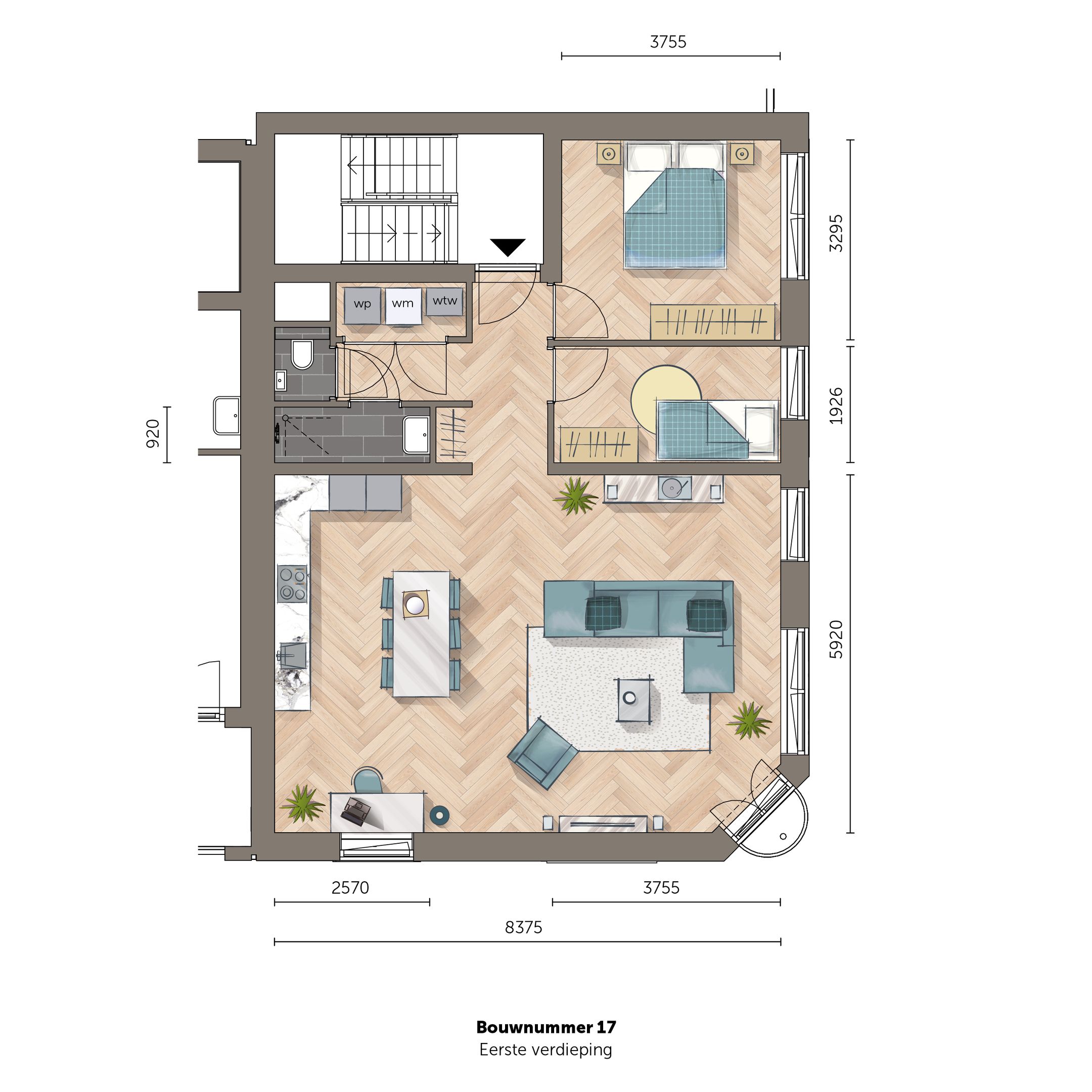 Foto 6 van Appartement (Bouwnr. 17)