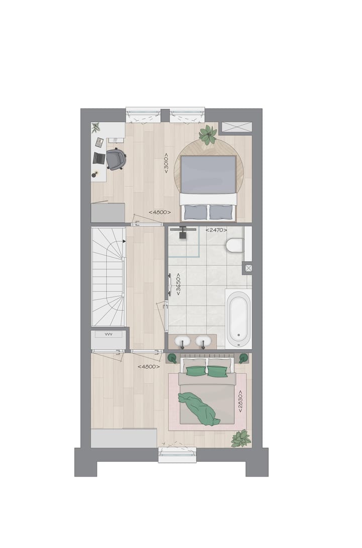 Foto 8 van Tussenhuis C1 (Bouwnr. 174)