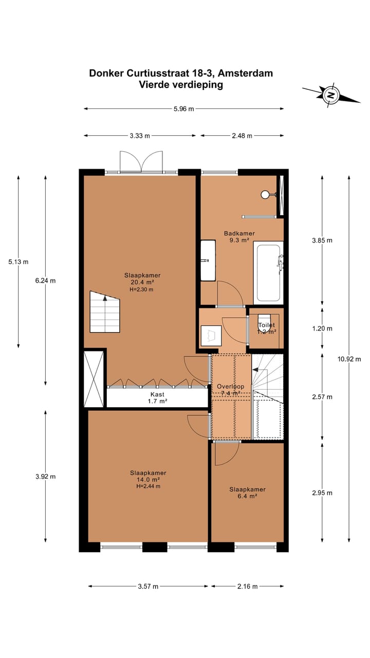 Foto 43 van Donker Curtiusstraat 18-3