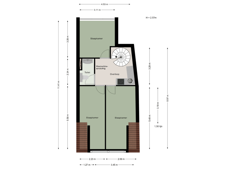 Robbenoorplein 7-B - Derde verdieping (geen eigendom)