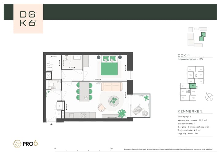 Foto 4 van DOK4 - 2-kamerappartement K (Bouwnr. 99)