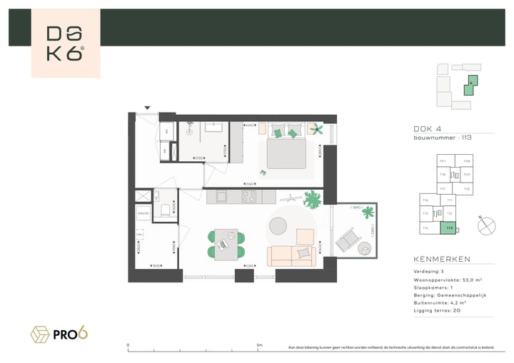 Foto 2 van DOK4 - 2-kamerappartement M (Bouwnr. 113)