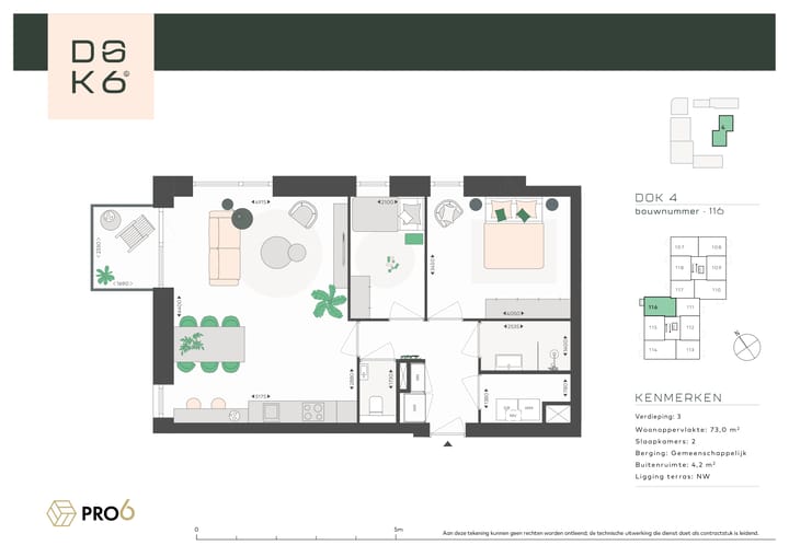 Foto 4 van DOK4 - 3-kamerappartement O (Bouwnr. 116)