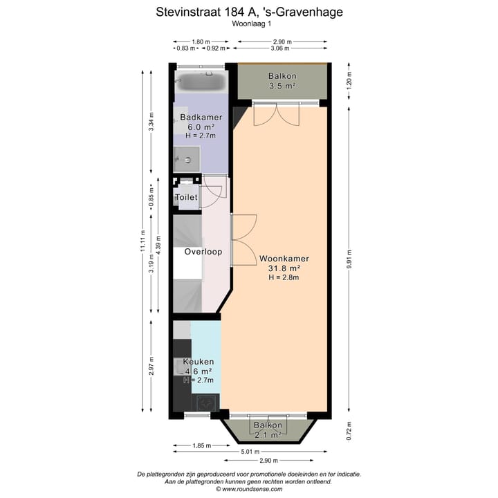Foto 31 van Stevinstraat 184-A