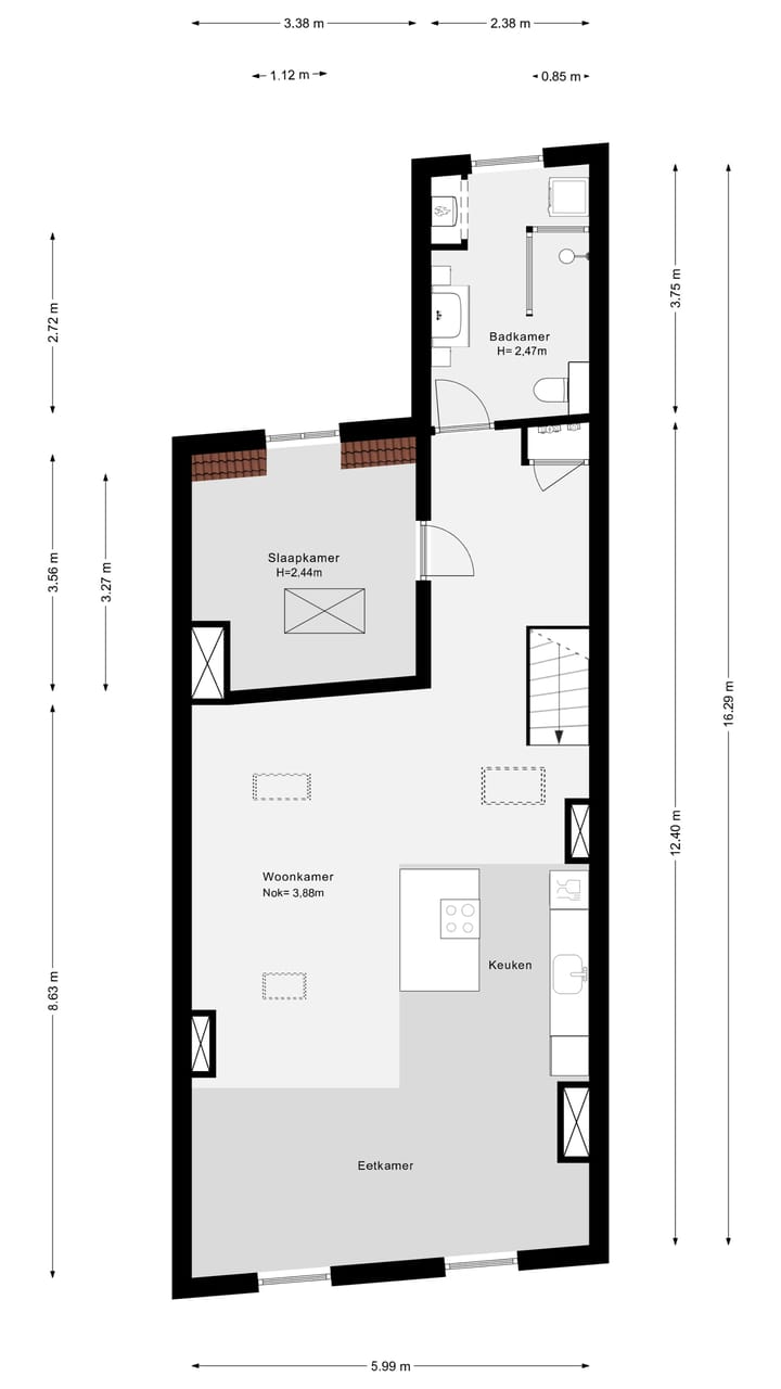 Foto 34 van Noordsingel 28-A02