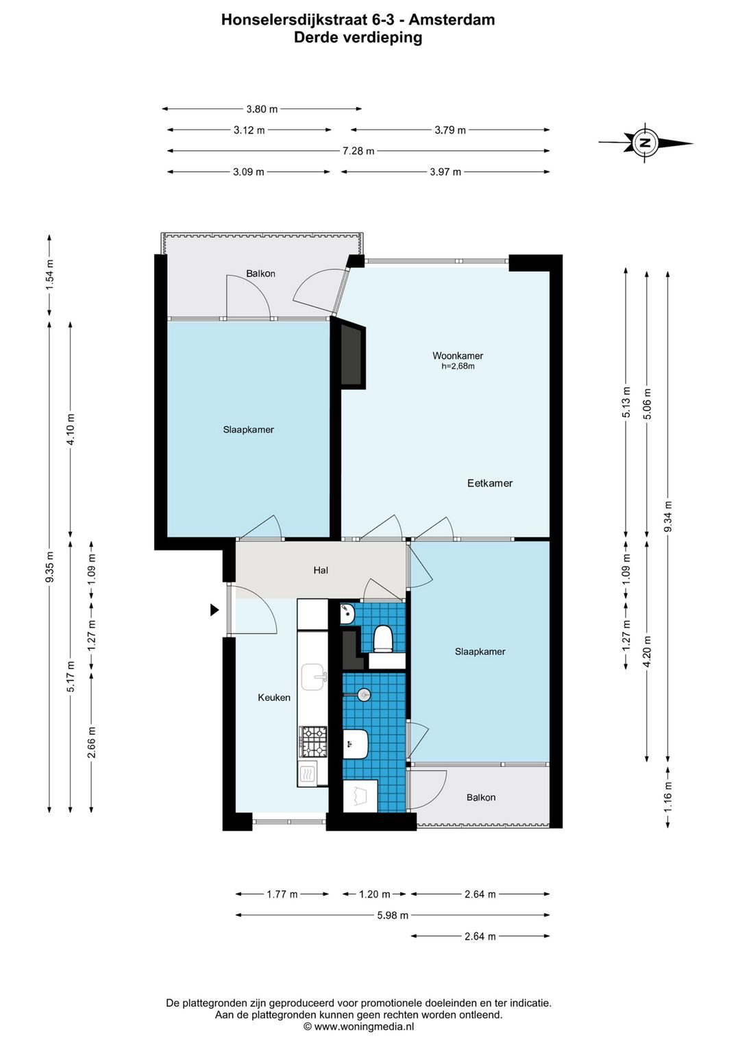 Foto 22 van Honselersdijkstraat 6-3