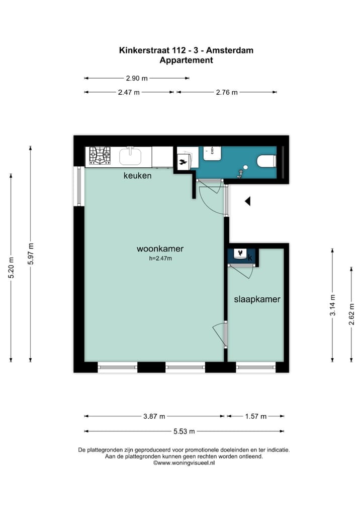 Foto 21 van Kinkerstraat 112-3