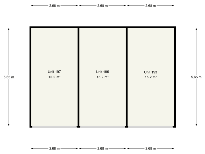 Overzicht 3 units