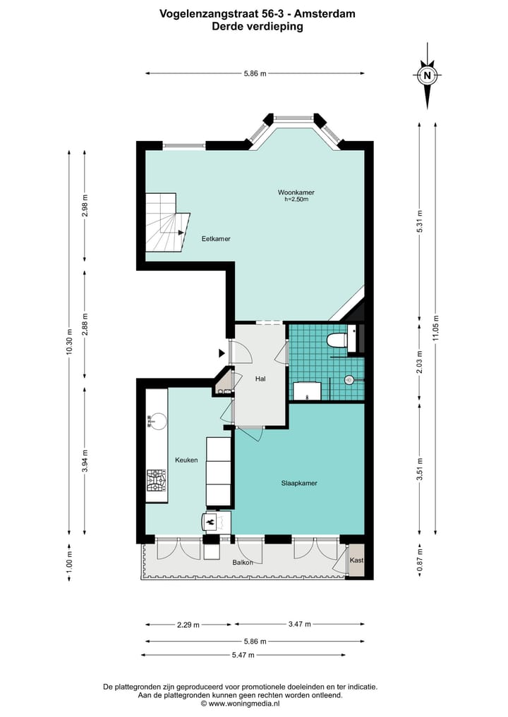 Foto 25 van Vogelenzangstraat 56-3