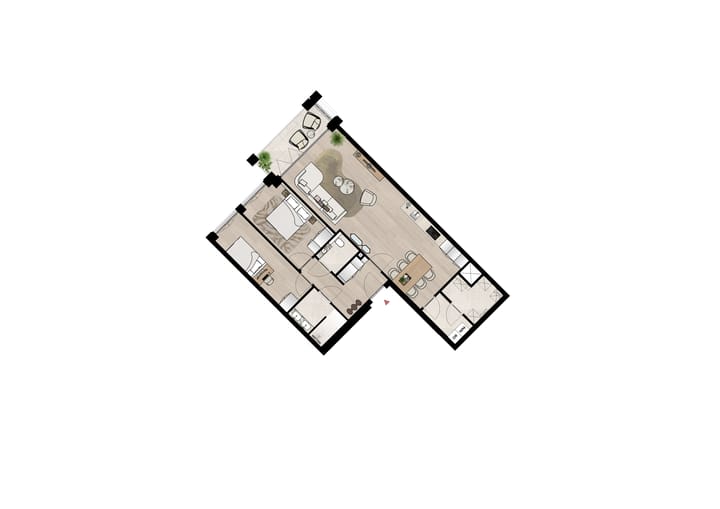 Foto 2 van Appartement (Bouwnr. G1a.01.09)