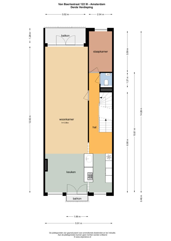 Foto 42 van Van Baerlestraat 122-3