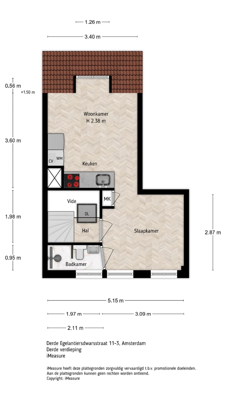 Foto 12 van Derde Egelantiersdwarsstraat 11-3