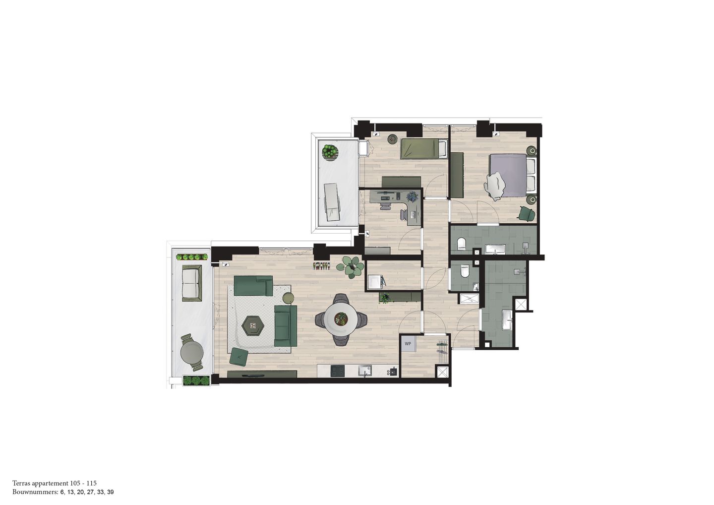 Foto 5 van Terrasappartement (Bouwnr. 20)