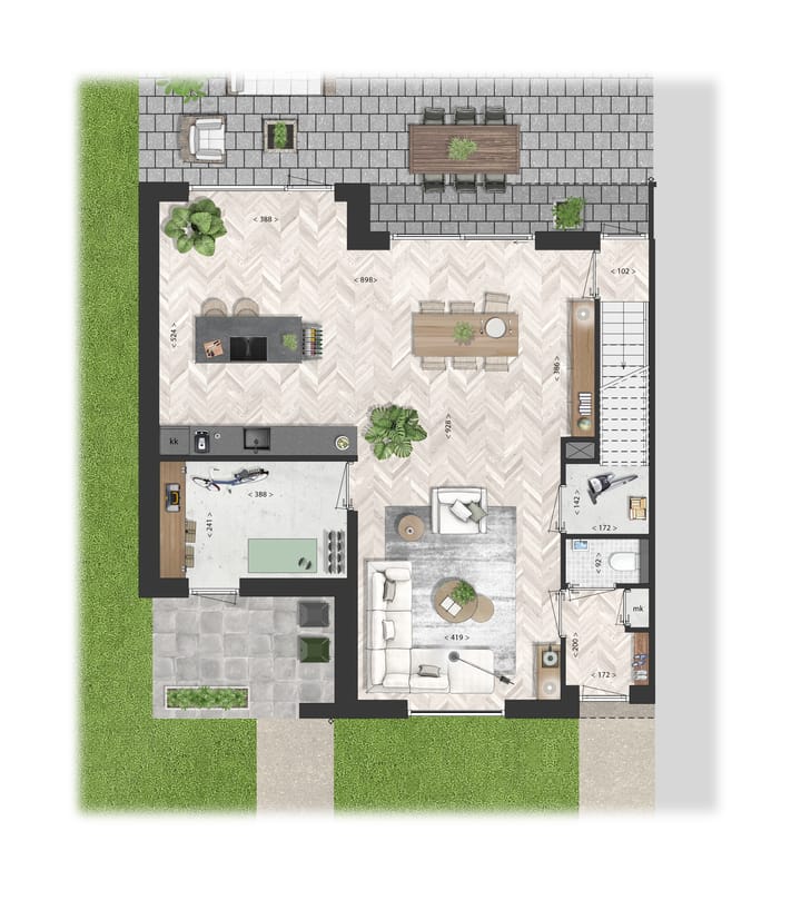 Foto 3 van Twee-onder-een-kap (Bouwnr. 3)