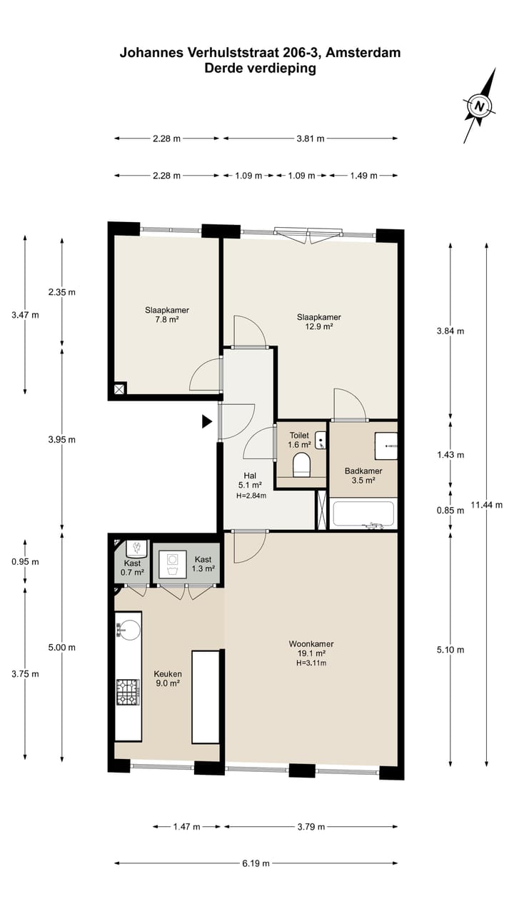 Foto 21 van Johannes Verhulststraat 206-3
