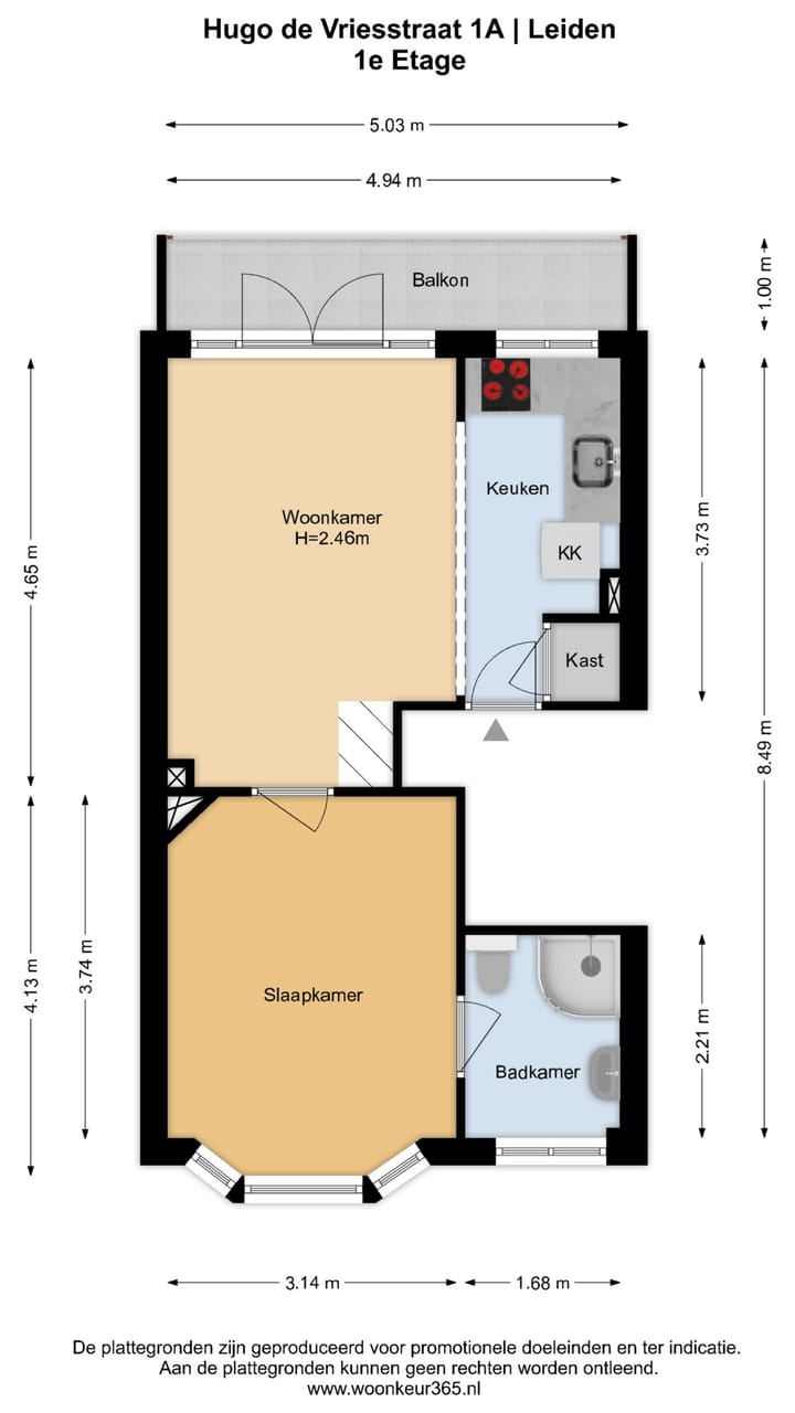 Foto 22 van Hugo de Vriesstraat 1-A