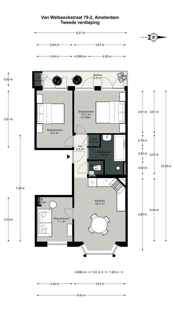 Foto 25 van Van Walbeeckstraat 79-2