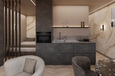 Image of Type C studio Apartment with shared street entrance