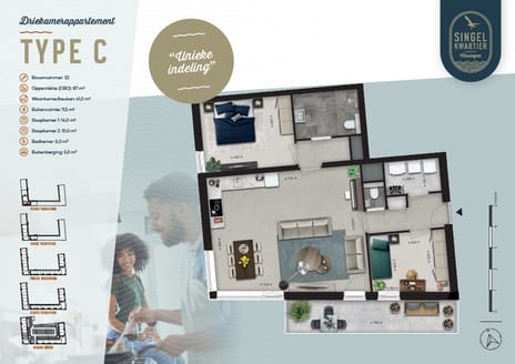 Singelkwartier type C thumbnail