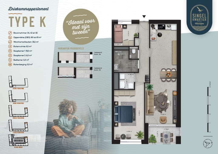 Foto 1 van Singelkwartier type K (Bouwnr. Type K 34)