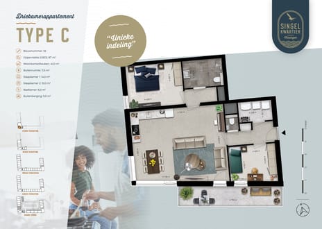 Foto van Singelkwartier type C Galerijflat