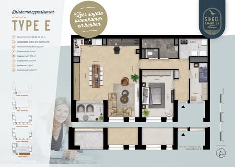 Foto van Singelkwartier type E Galerijflat