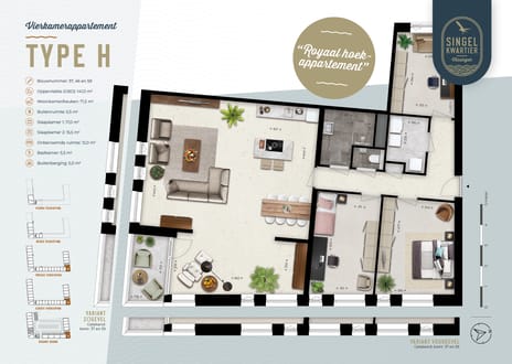 Foto van Singelkwartier type H Galerijflat