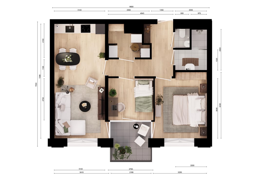 Foto 8 van Type B Gebouw J (Bouwnr. 12)