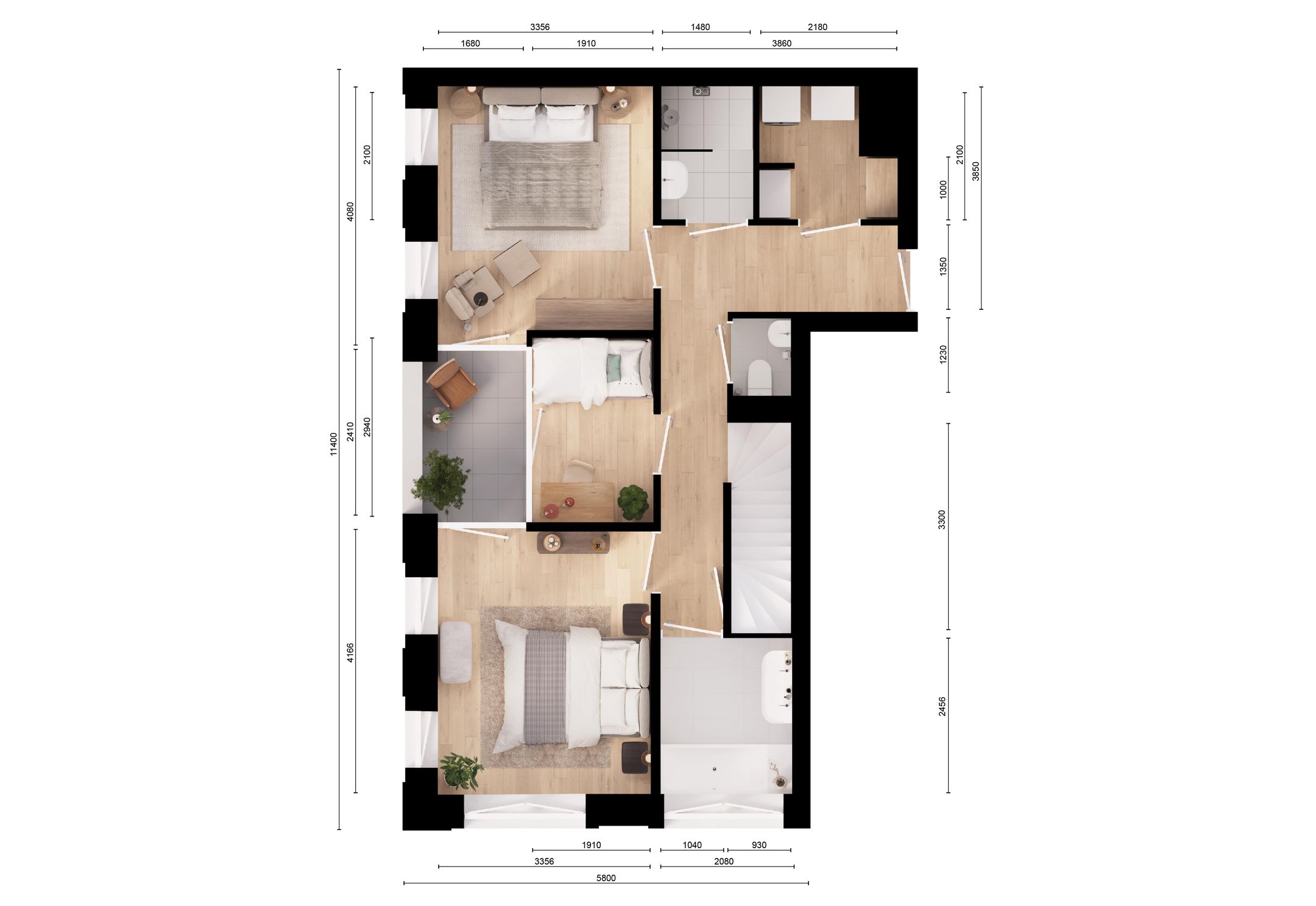 Foto 9 van Penthouse E Gebouw H (Bouwnr. 19)