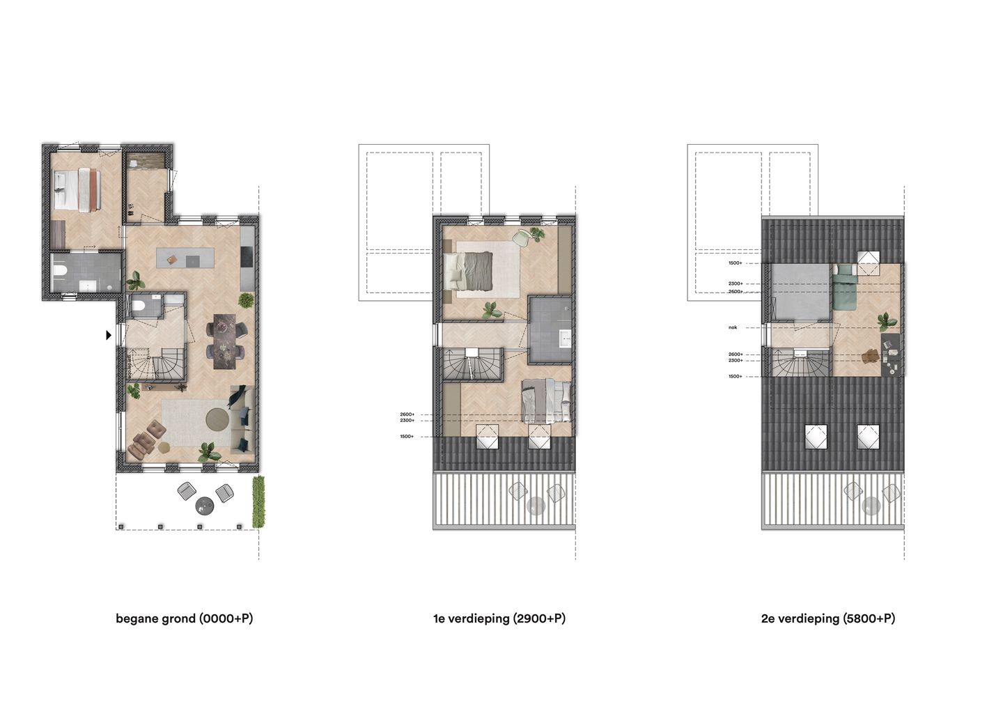 Foto 5 van "Wonen in het park" 2/1 kap woningen (Bouwnr. 10)