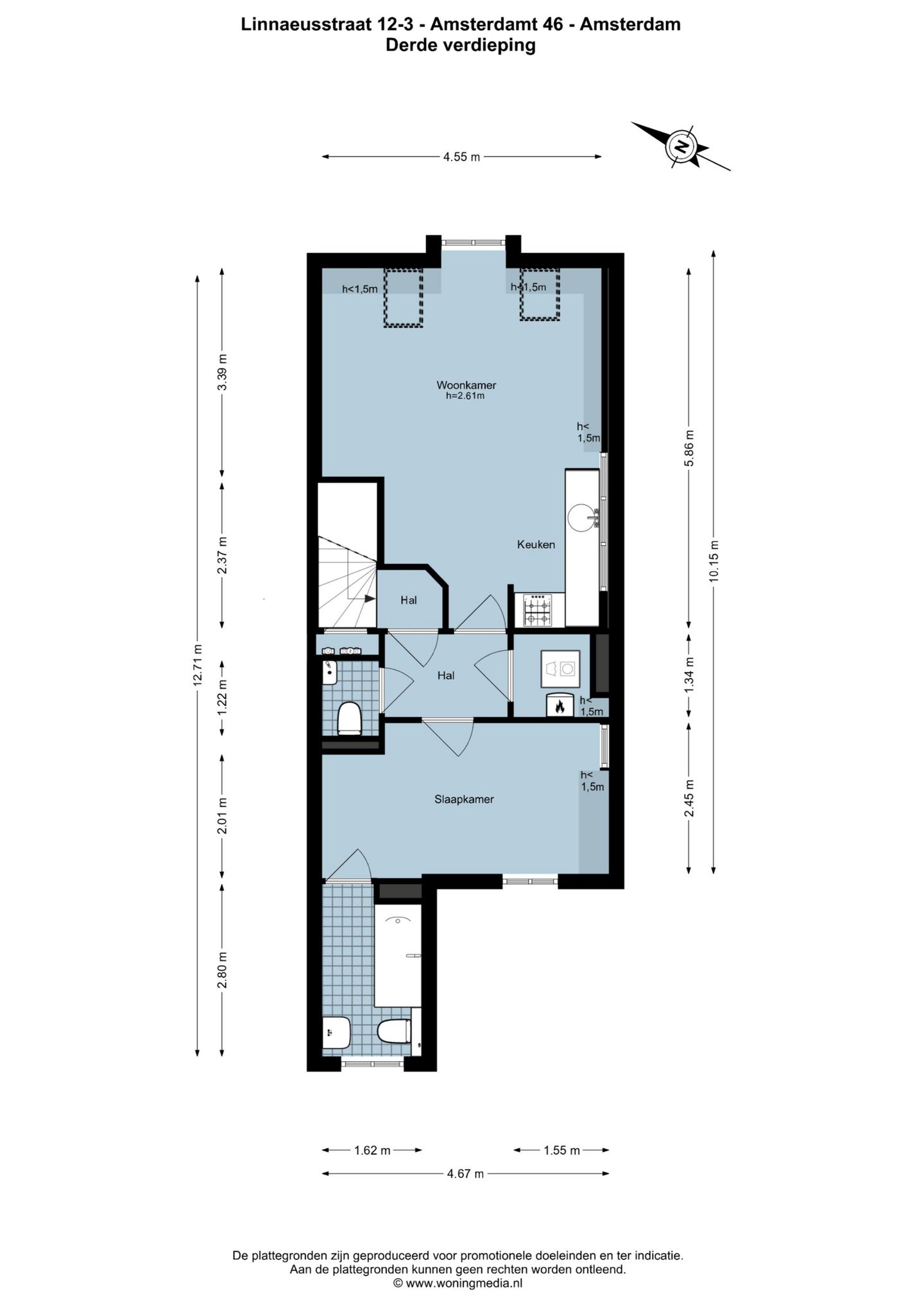 Foto 19 van Linnaeusstraat 12-3