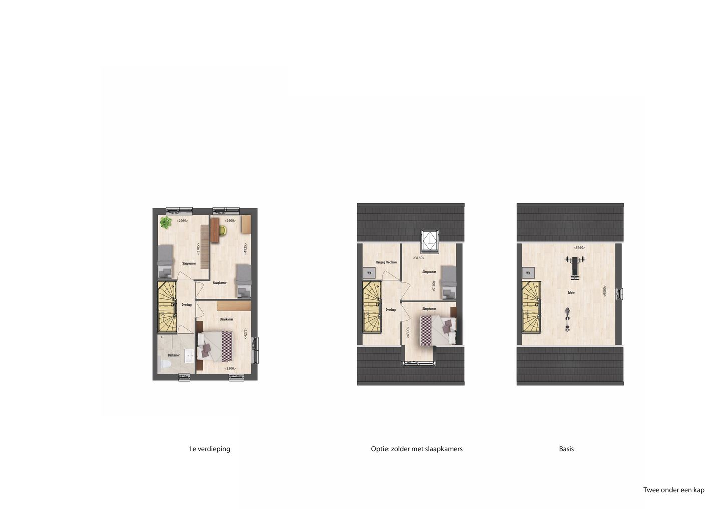 Foto 5 van Twee-onder-één-kapwoning (Bouwnr. T3)