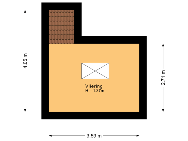 Vliering boven bijkeuken
