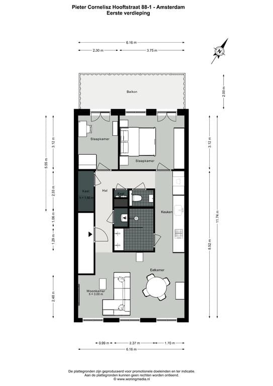 Foto 32 van Pieter Cornelisz. Hooftstraat 88-1