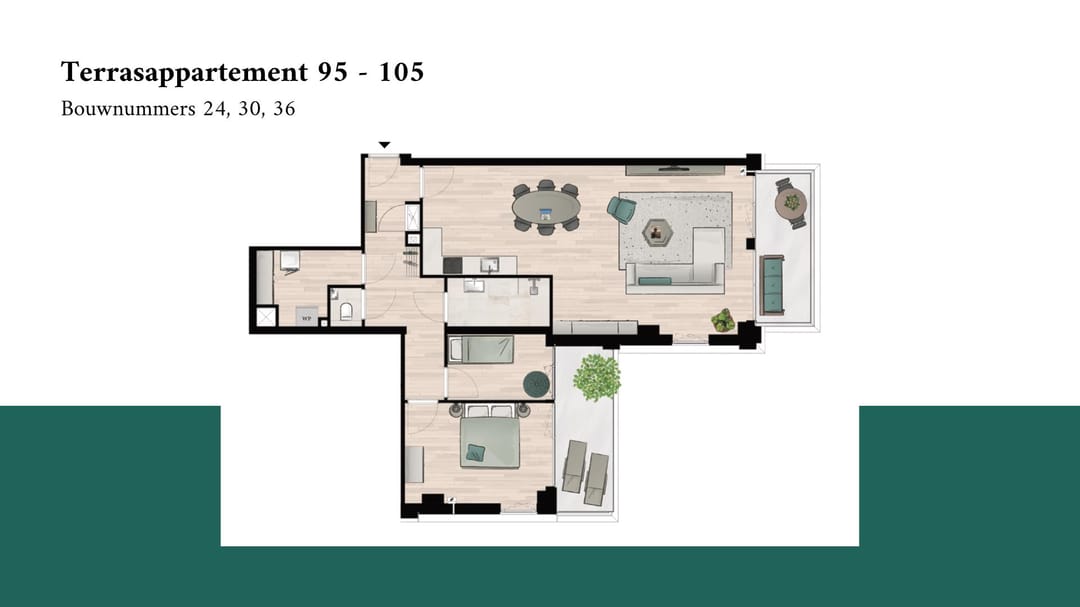 Foto 2 van Terrasappartement (Bouwnr. 24)