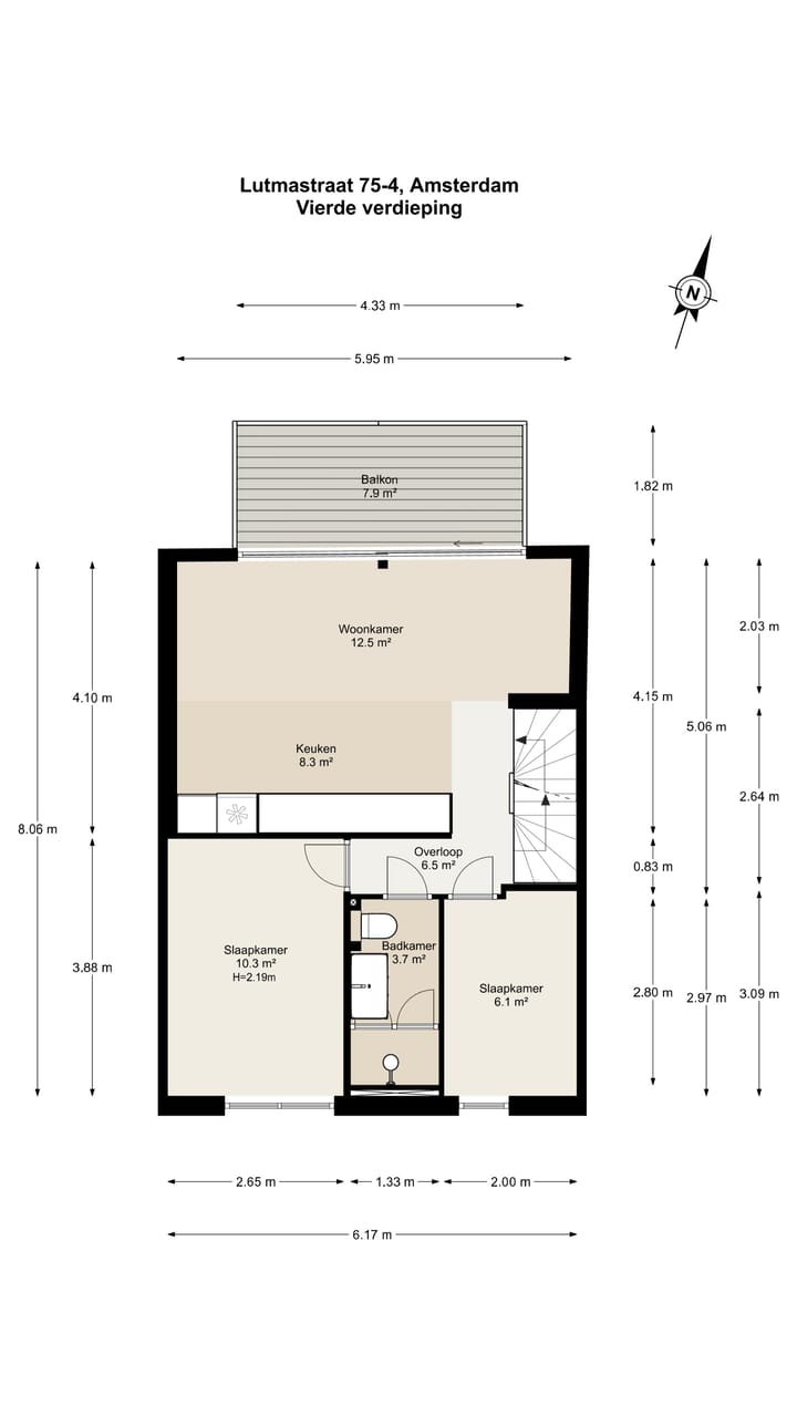 Foto 26 van Lutmastraat 75-E