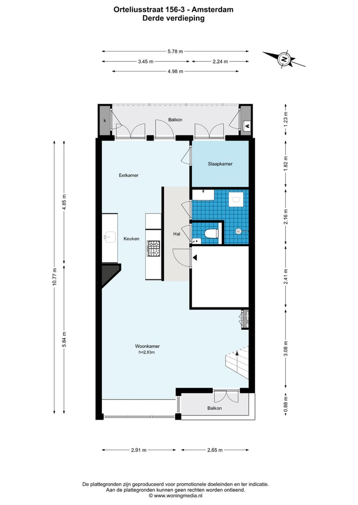 Foto 27 van Orteliusstraat 156-3