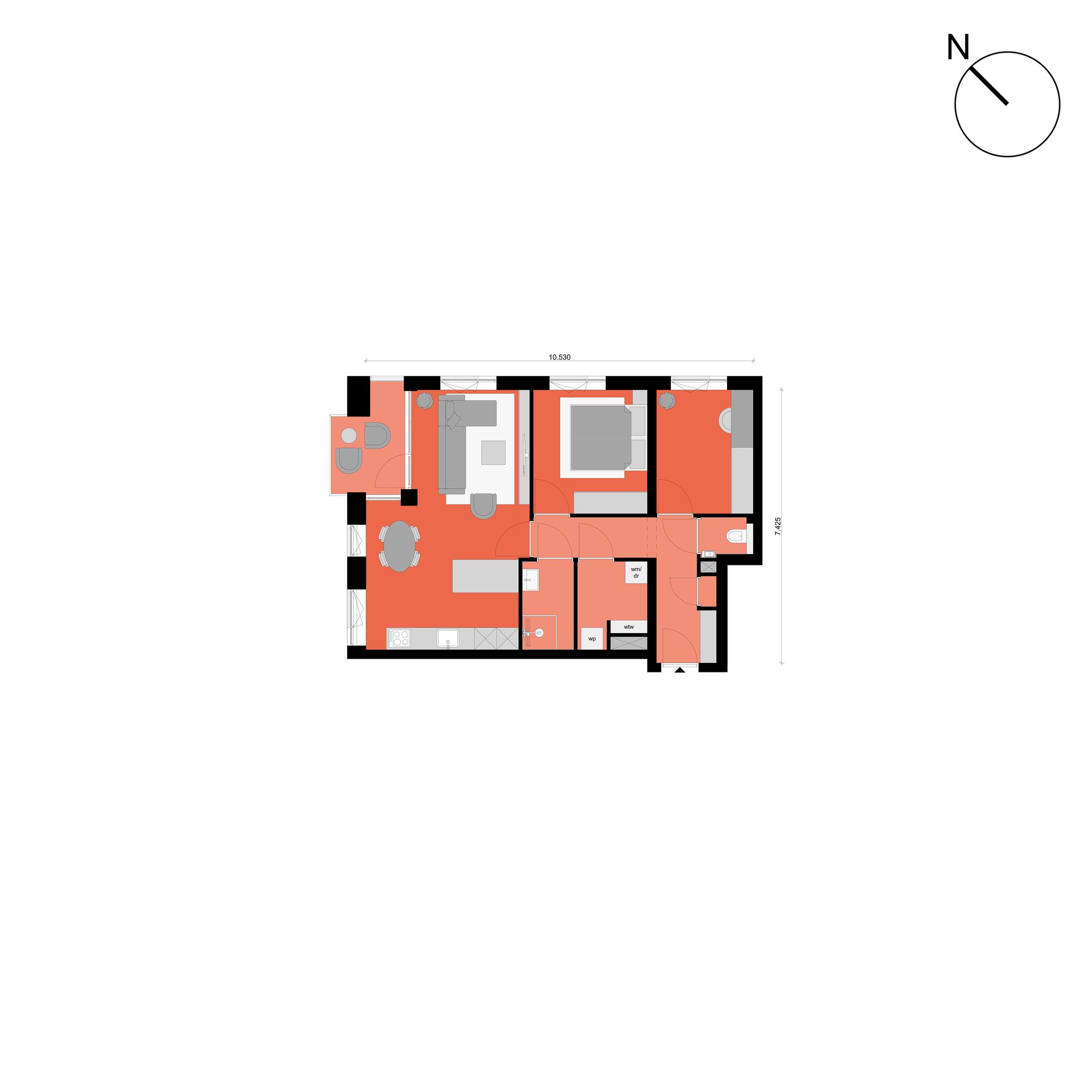 Foto 3 van OSLO 3-kamerappartement (Bouwnr. 77)