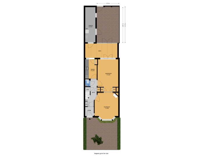 begane grond en tuin