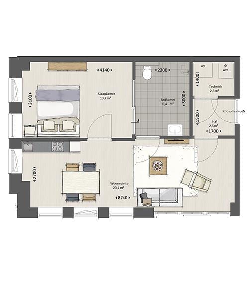 Foto 2 van Moderne zorgappartementen (Bouwnr. 04)