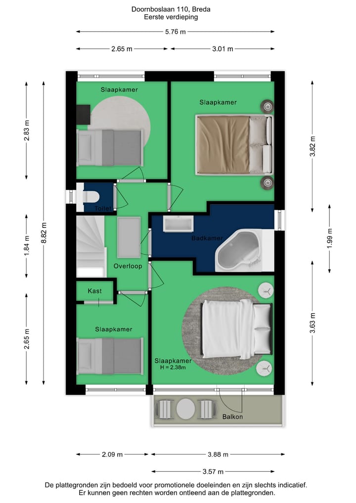 Foto 38 van Doornboslaan 110