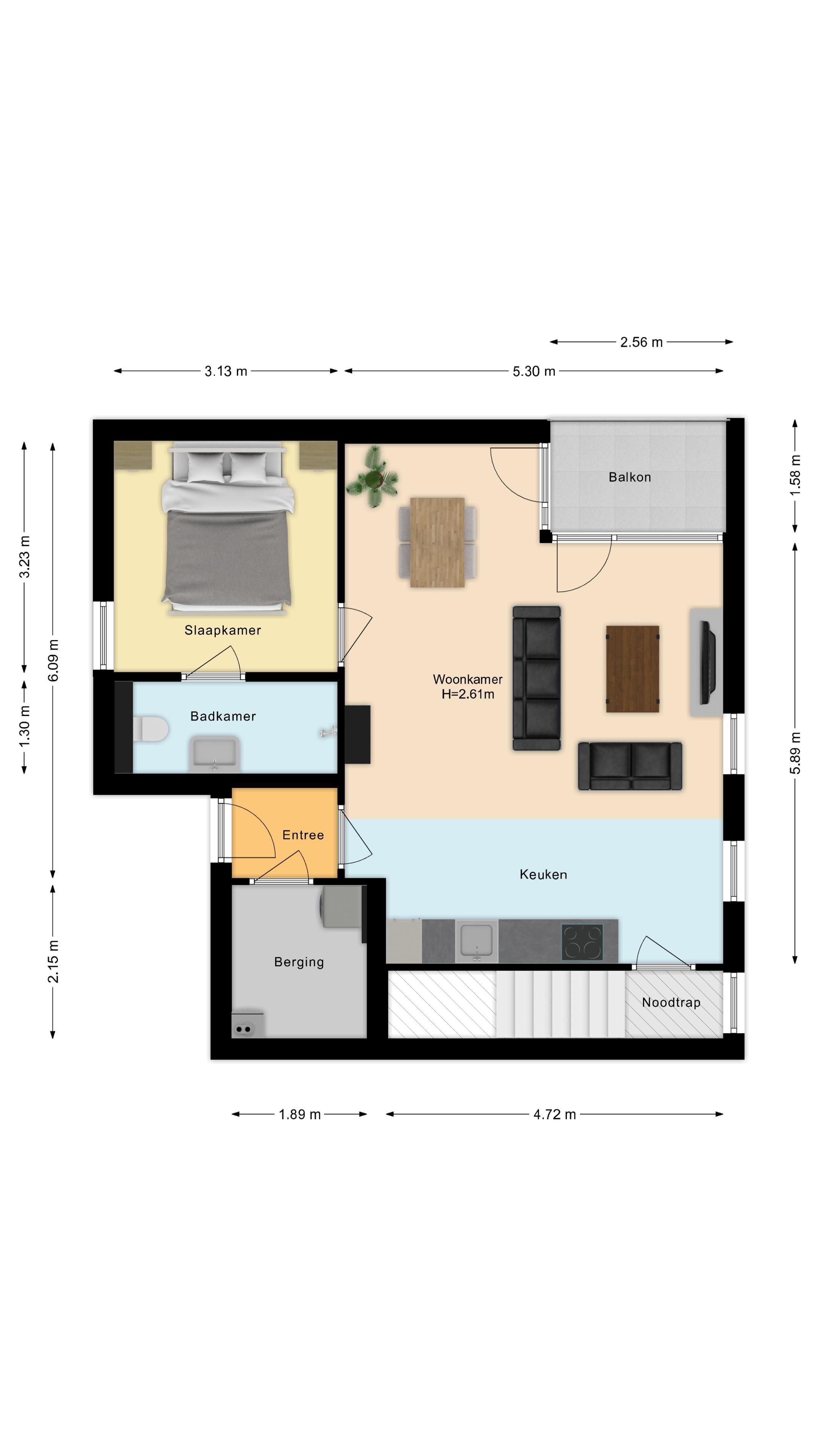 Foto 54 van Roosendaalsestraat 18-F