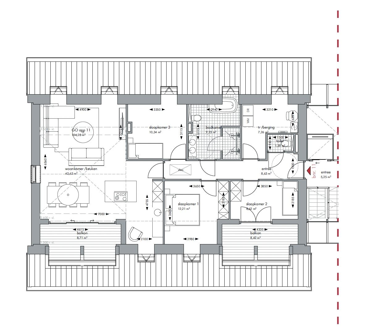 Foto 12 van Appartementen (Bouwnr. 11.)
