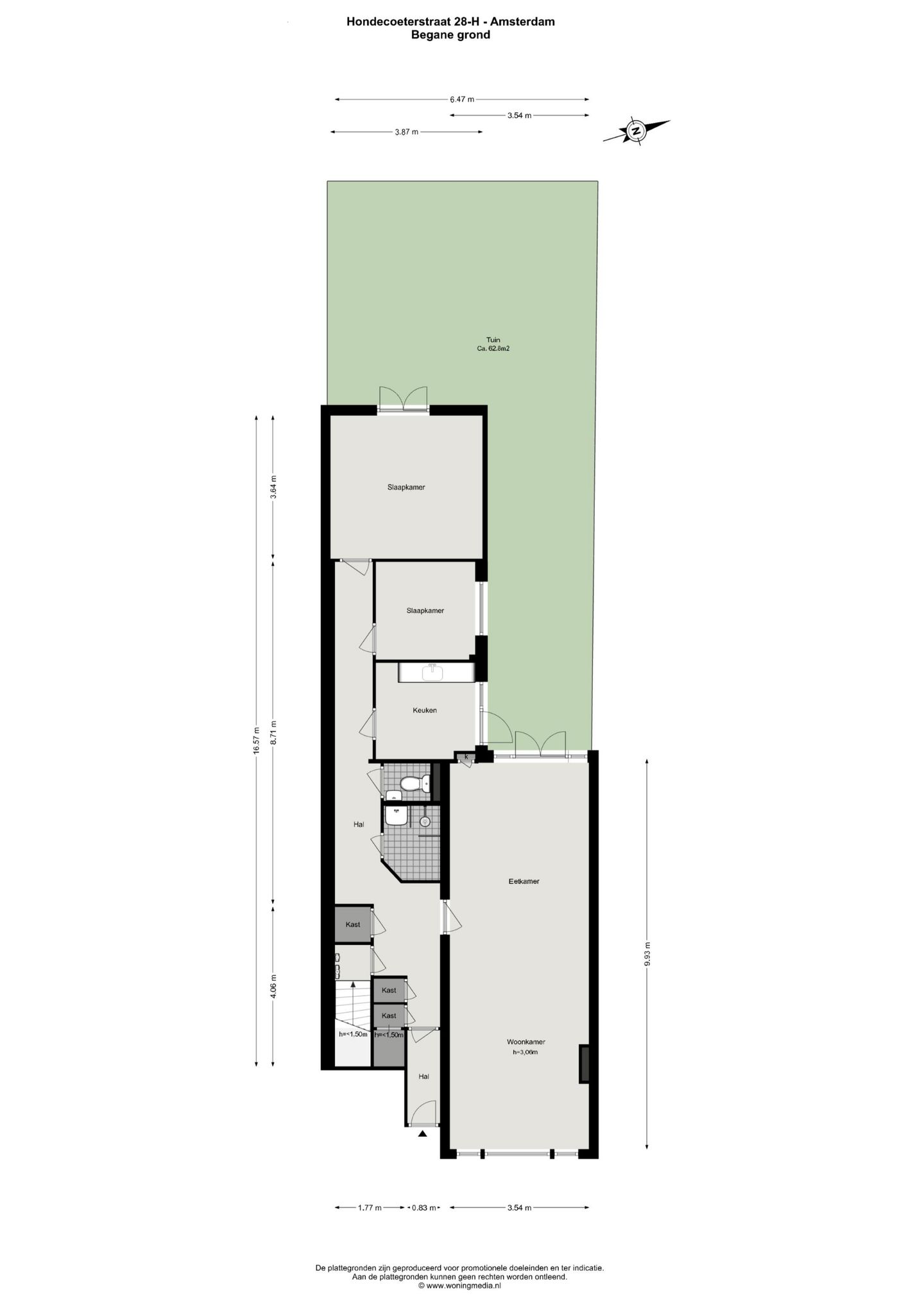 Foto 10 van Hondecoeterstraat 28-H