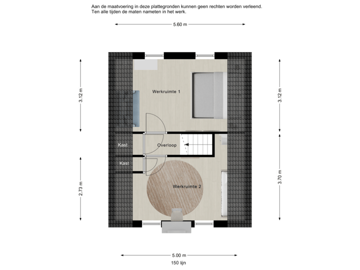 1e verdieping bijgebouw 3D