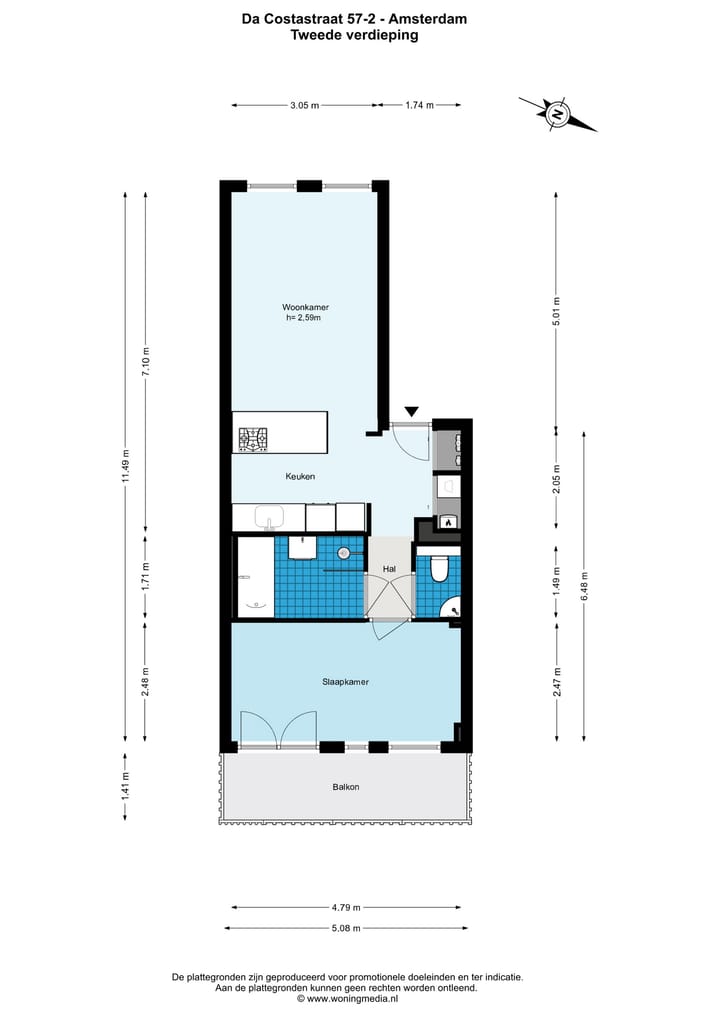 Foto 21 van Da Costastraat 57-2