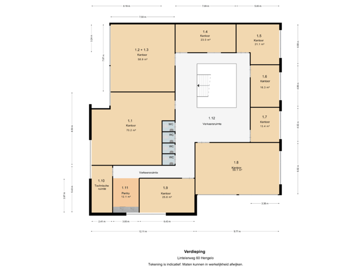 verdieping (met ruimte nummers)