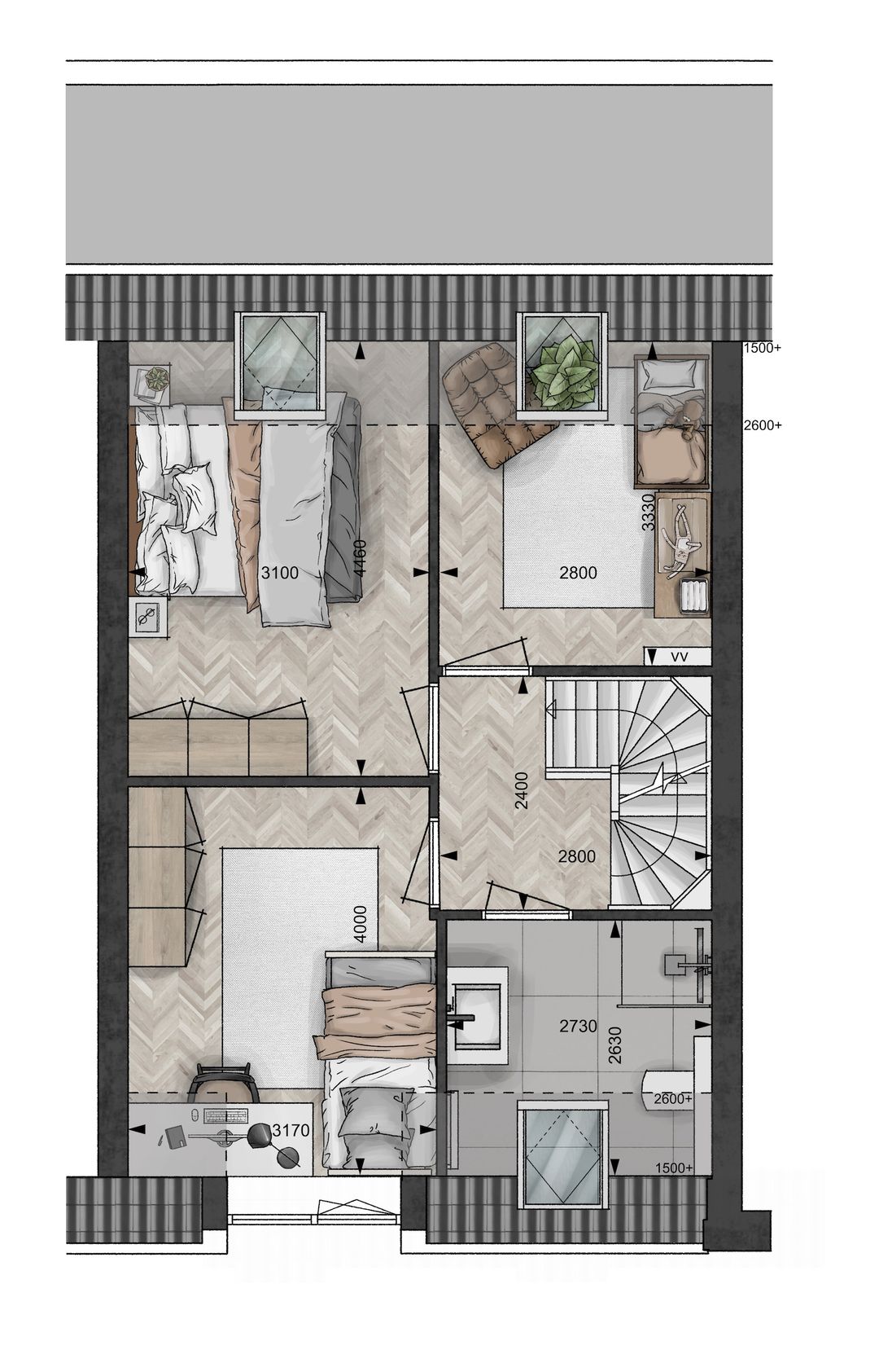 Foto 7 van Blanckx Ambacht: De Weverij (Rijwoning) (Bouwnr. 21)