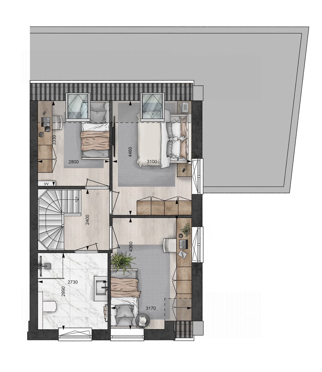 Foto 7 van Blanckx Ambacht: De Weverij (Hoekwoning) (Bouwnr. 23)